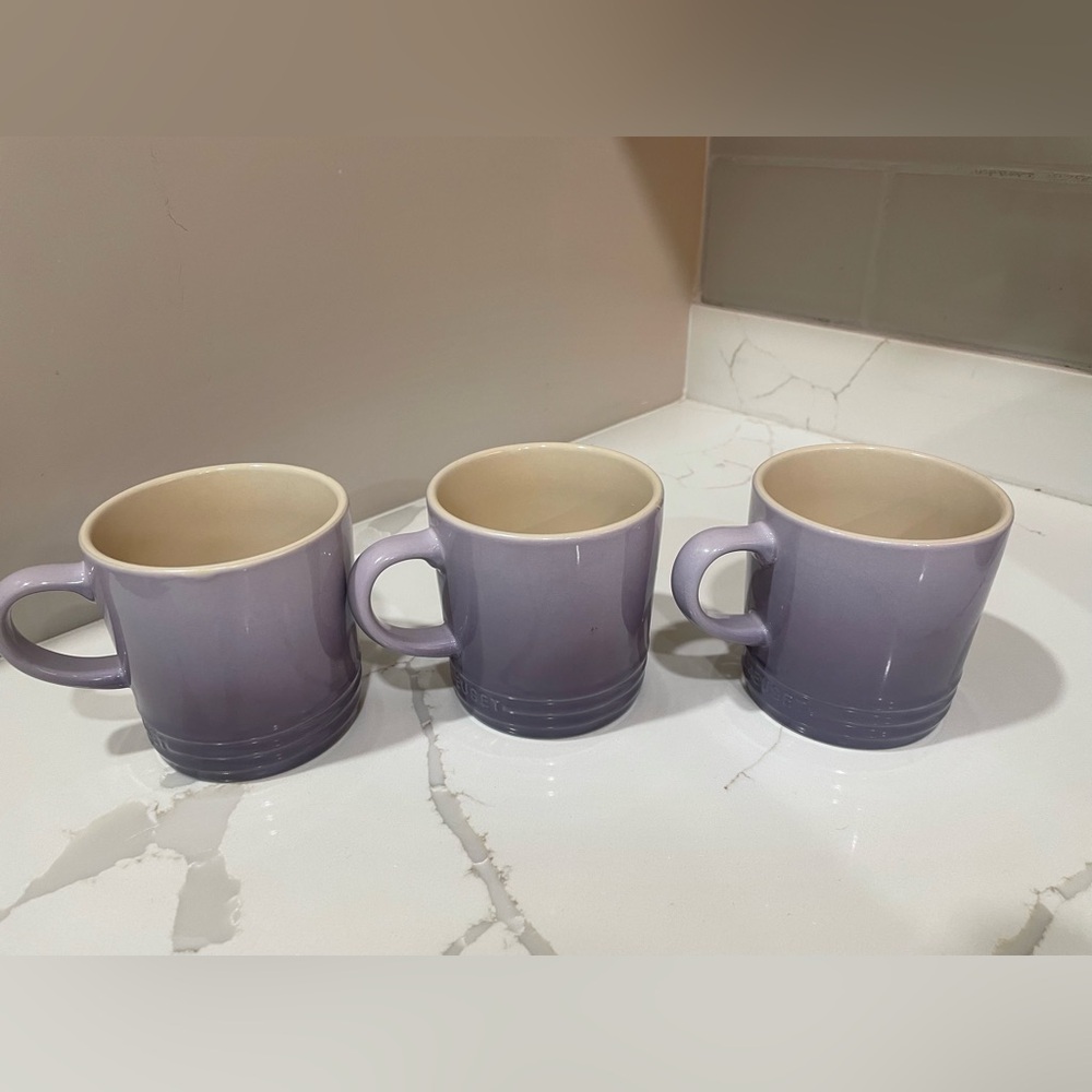 Set of 3 Le Creuset Provence/Bluebell Stoneware Mug Trio